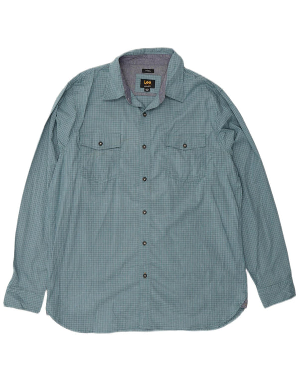 Camicia Lee da uomo dalla vestibilità regolare, in cotone a quadri blu grandi