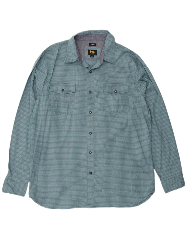 Camicia Lee da uomo dalla vestibilità regolare, in cotone a quadri blu grandi