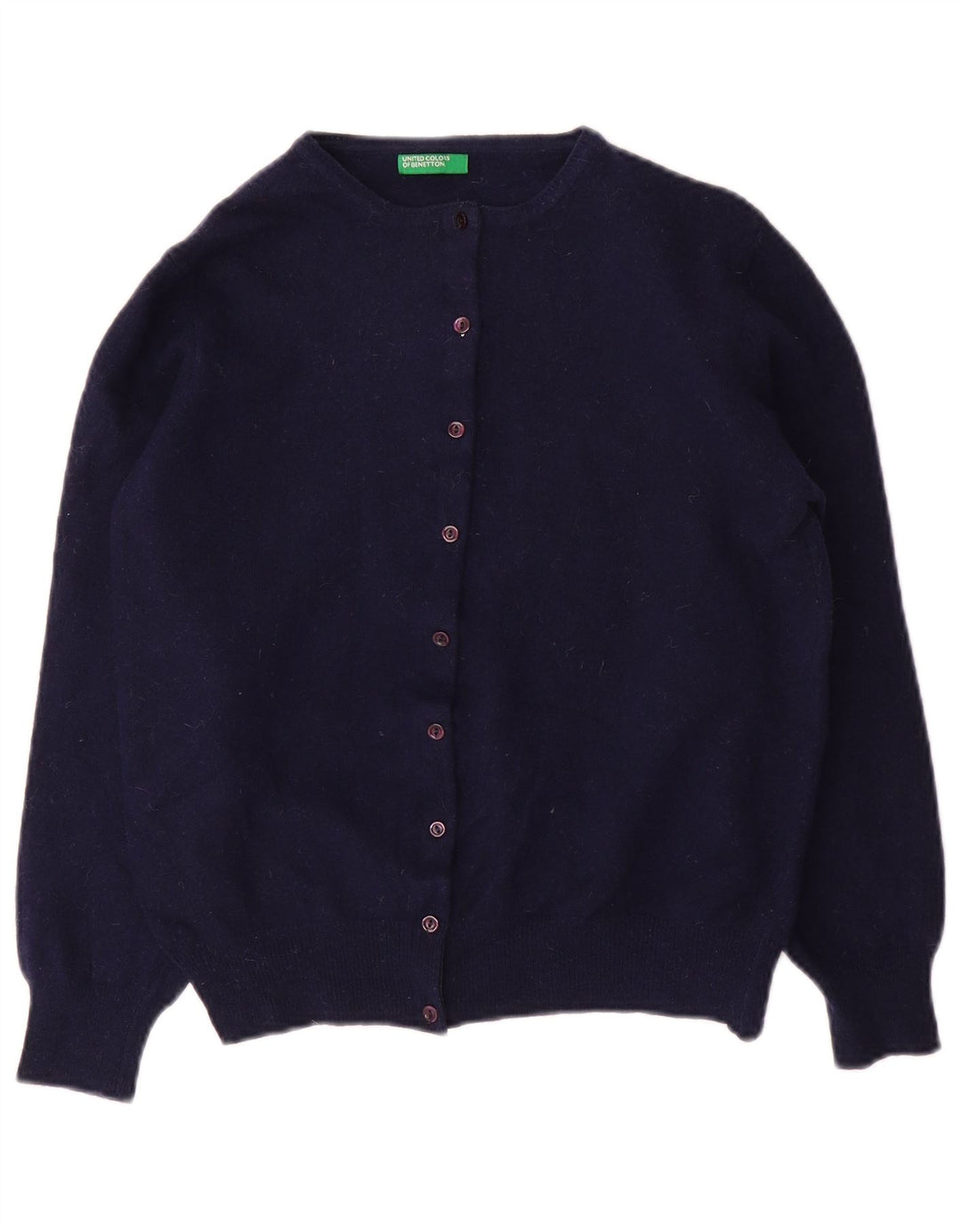 Maglione Cardigan Bambina BENETTON 15-16 Anni Piccolo Blu Navy Lana