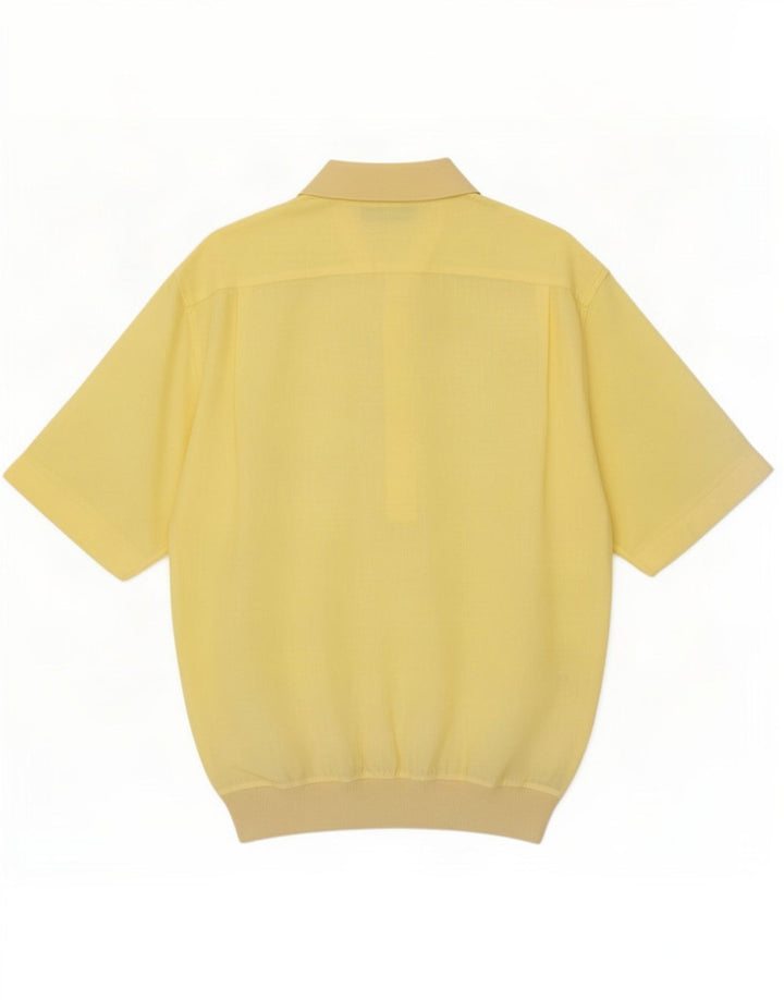 Maglia pullover a maniche corte da uomo Gran Sasso grande lino giallo