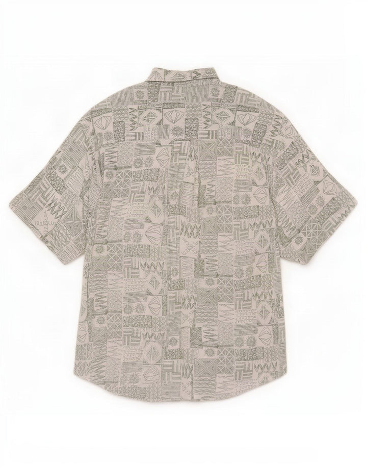 Camicia a maniche corte da uomo Club D'Amingo taglia 41/42 grande patchwork verde