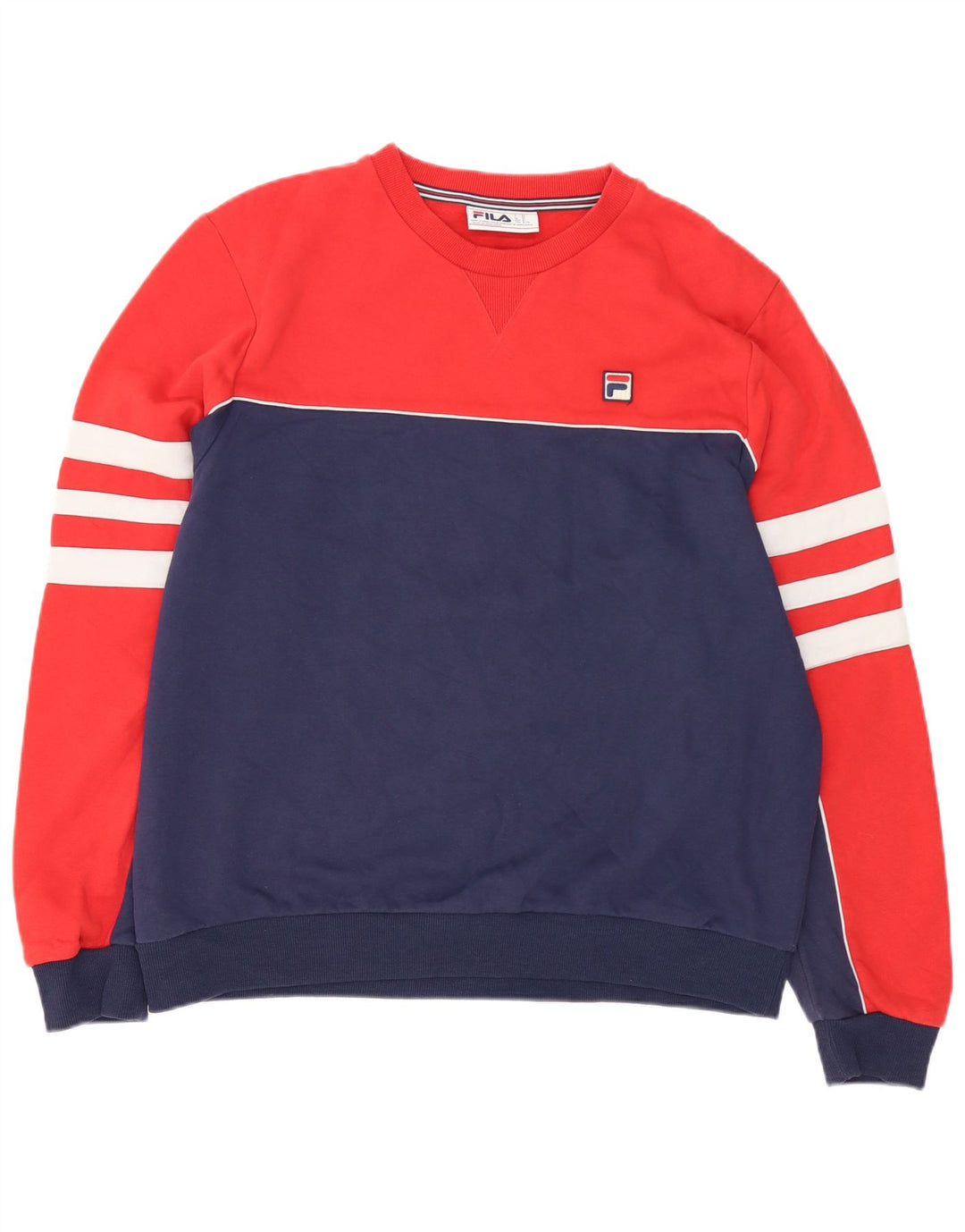 Felpa da uomo Fila Jumper XL Rosso Colourblock in cotone