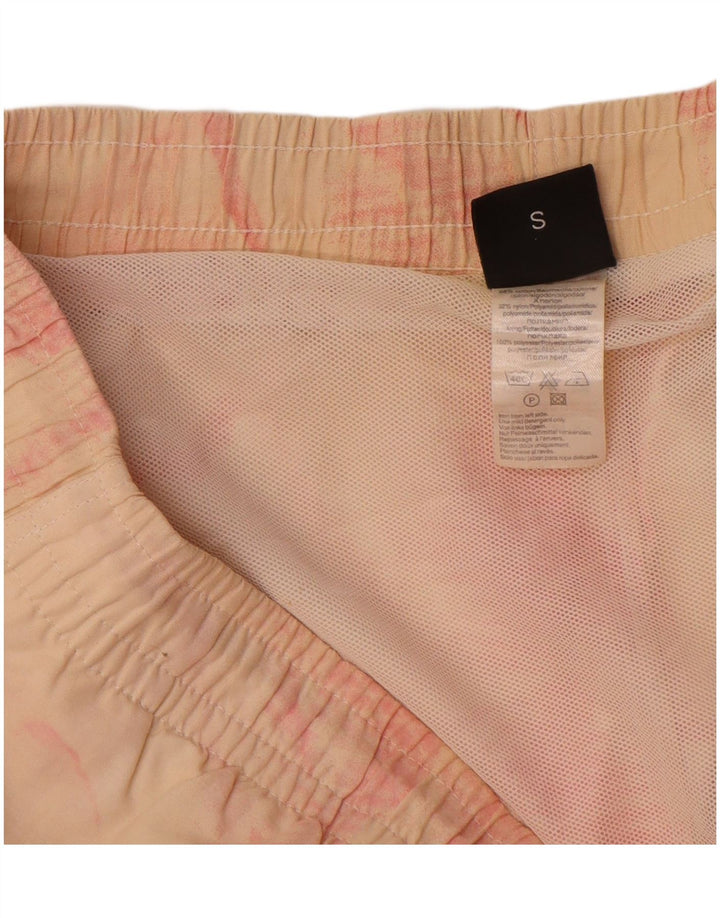 Pantaloncini da bagno da uomo Hugo Boss piccoli in cotone tie-dye bianco