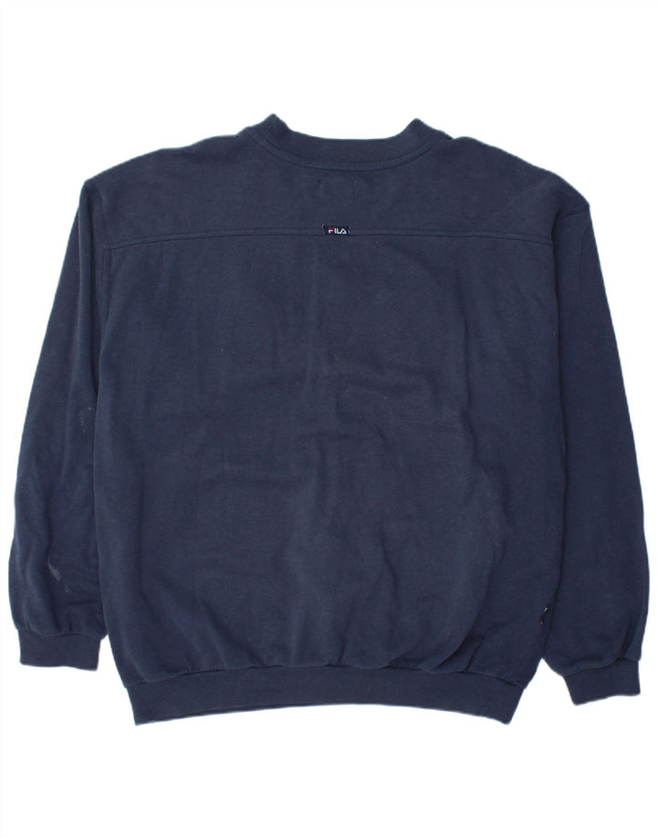 Felpa grafica da uomo Fila Jumper XL Blu navy