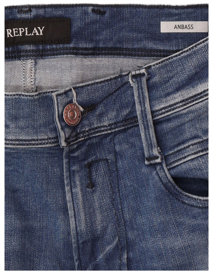 Replay Jeans Anbass Slim da Uomo W32 L32 Blu