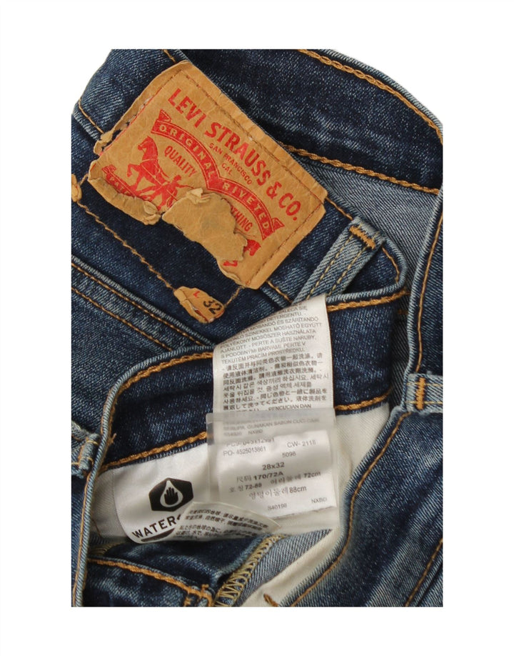 Jeans slim da uomo Levi's W28 L28 cotone blu