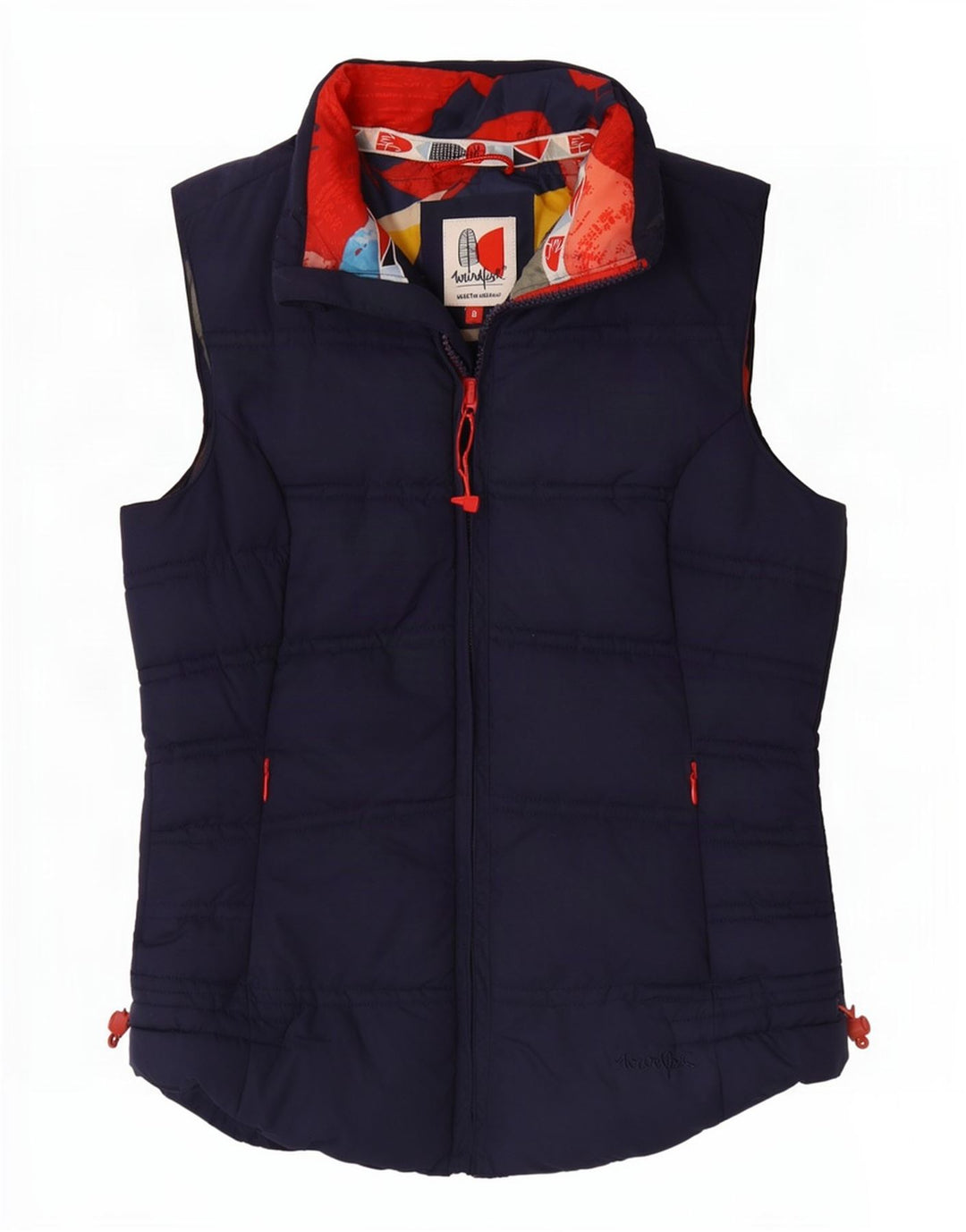 Gilet imbottito da donna Weird Fish UK 8 piccolo poliestere blu navy
