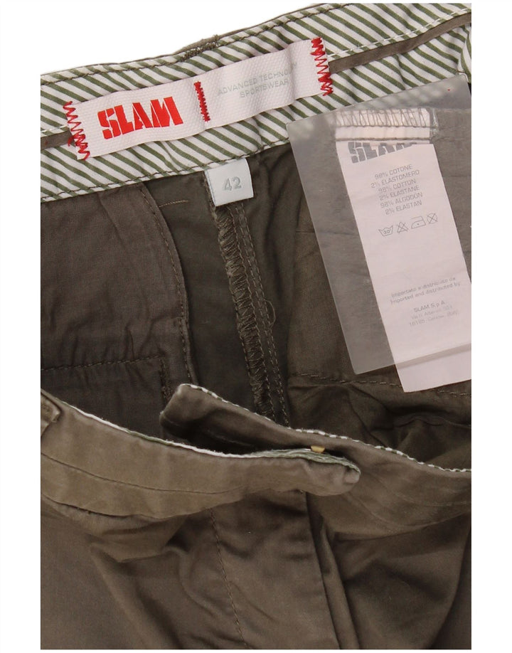 Pantaloncini chino da donna Slam IT 42 medi W30 cotone kaki