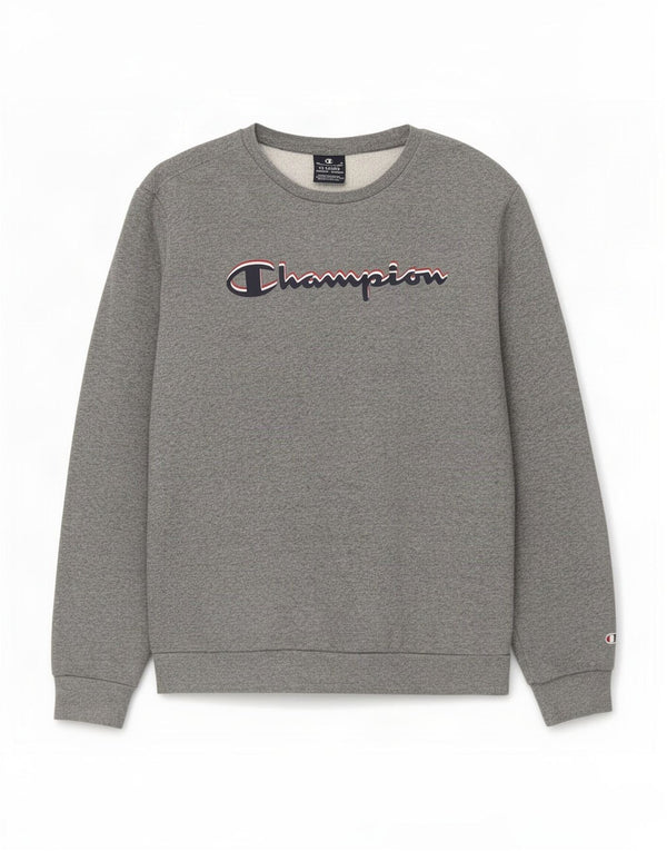 Felpa con grafica Champion per ragazzi, 13-14 anni, XL, cotone screziato grigio
