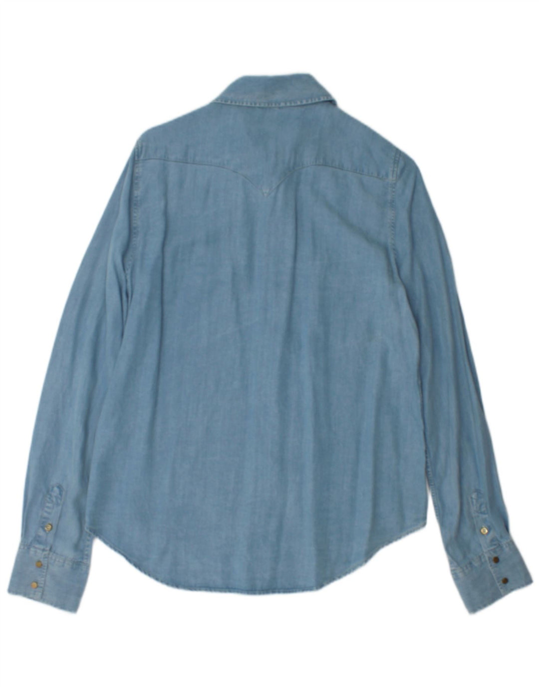 Camicia in denim da donna Zara UK 16 Large Lyocell blu