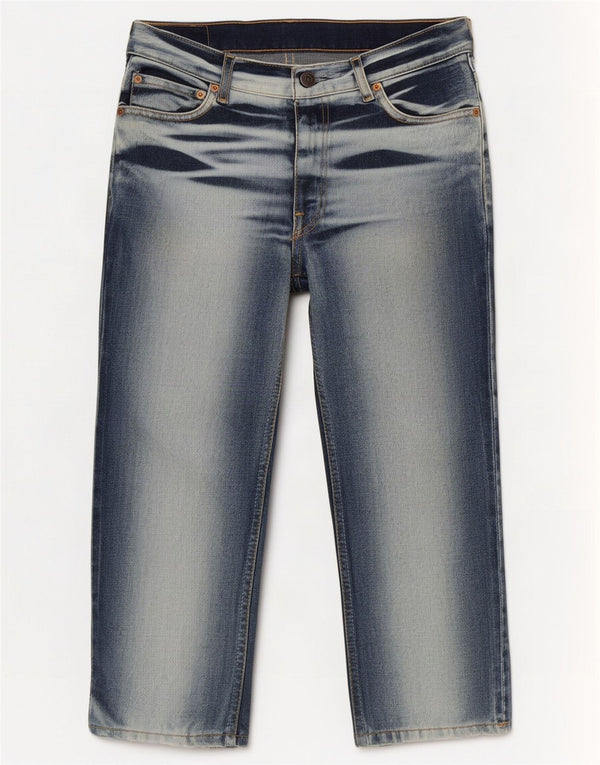 Levi's Uomo 661 Capri Jeans W32 L22 Blu Navy Colorblock
