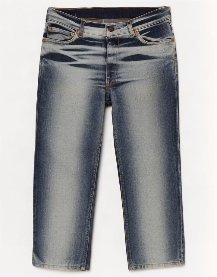 Levi's Uomo 661 Capri Jeans W32 L22 Blu Navy Colorblock