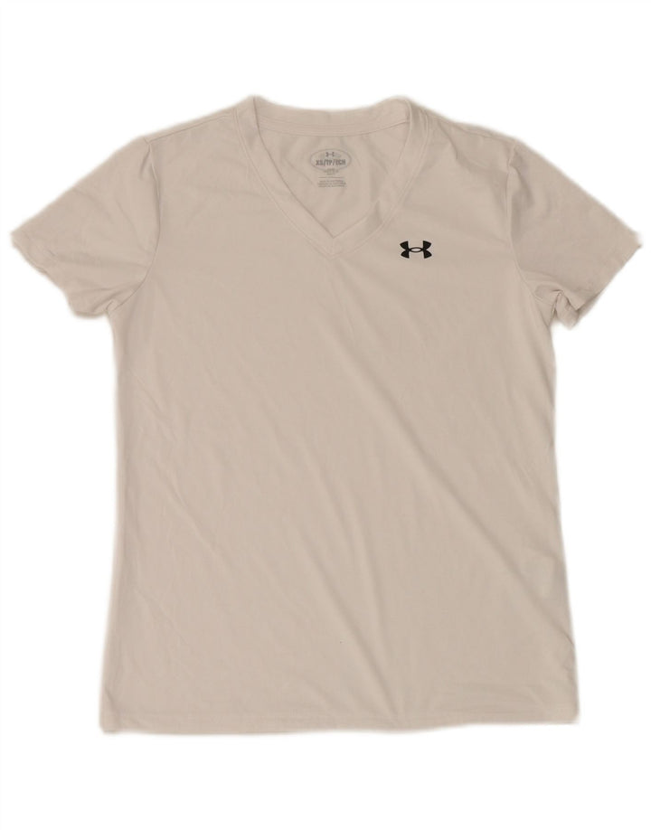 T-shirt da uomo Under Armour XS bianca in poliestere