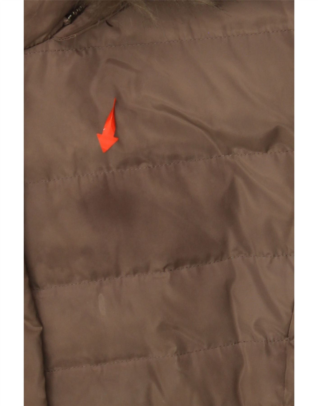 ARMANI JEANS Piumino Donna con Cappuccio IT 40 Small Marrone Poliestere