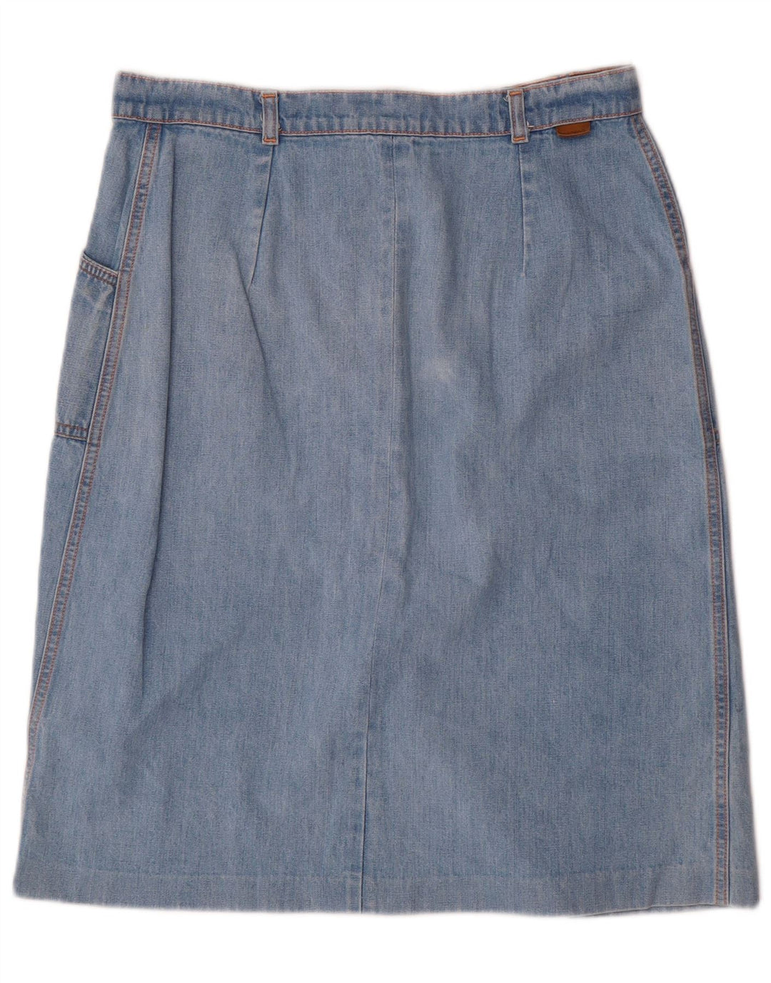 Gonna di jeans vintage da donna W32 grande blu