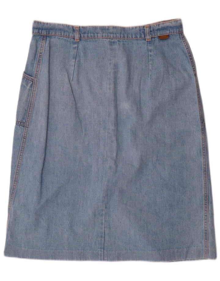 Gonna di jeans vintage da donna W32 grande blu