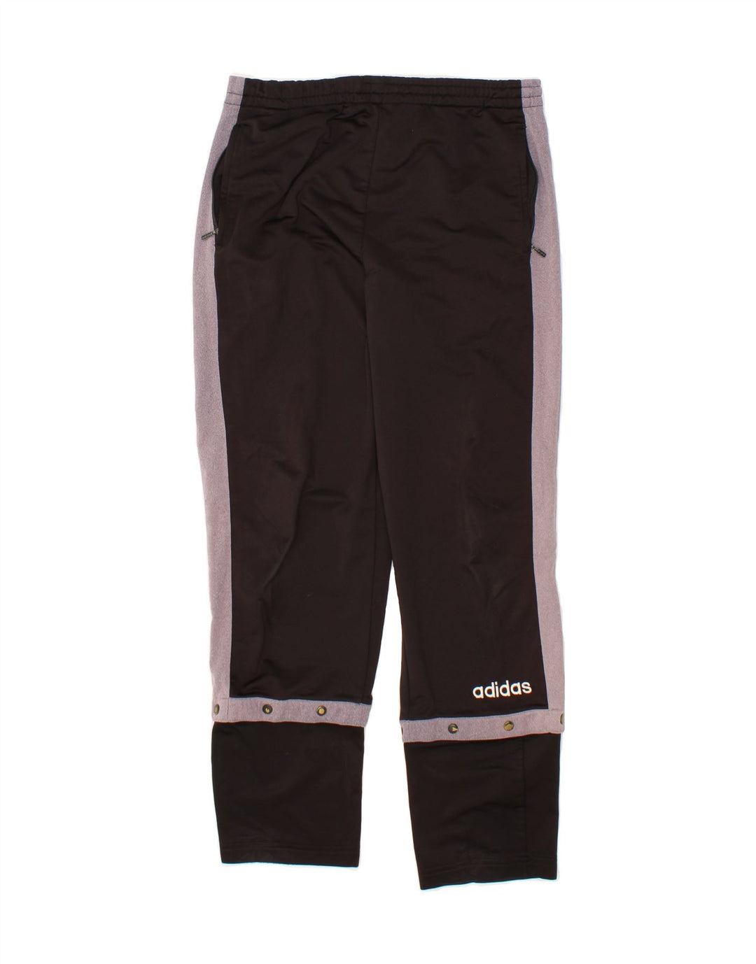 ADIDAS Boys Tracksuit Trousers 15-16 Years Black Colourblock Polyester Vintage Adidas and Second-Hand Adidas from Messina Hembry 
