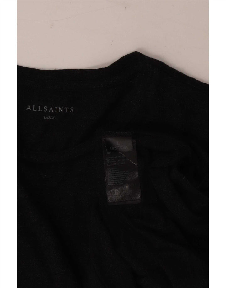Top da uomo a maniche lunghe All Saints, cotone grigio grande