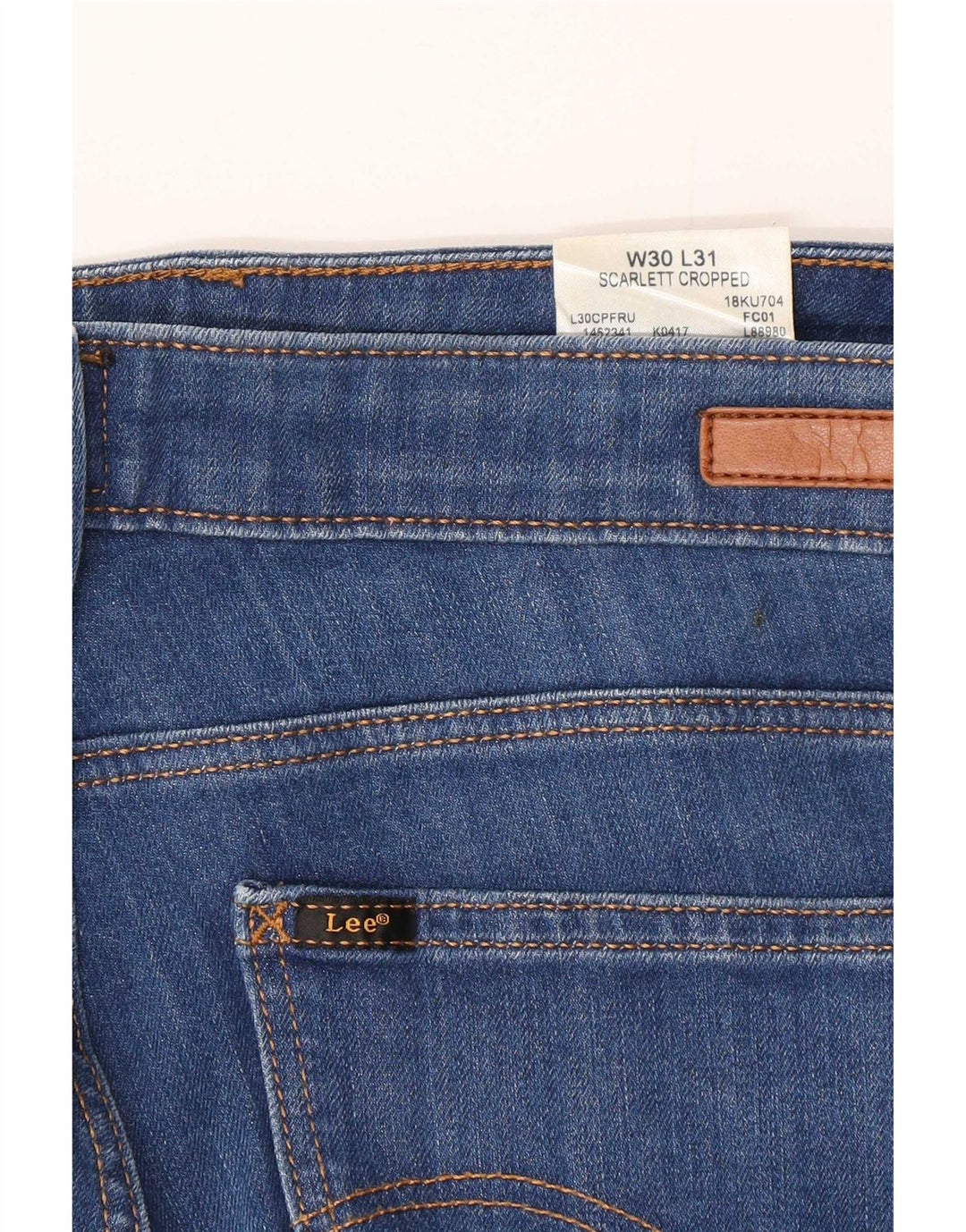 Jeans corti Lee Scarlett da donna W30 L25 cotone blu