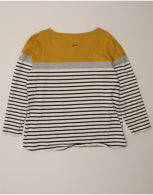 Joules Top da donna a maniche lunghe UK 20 2XL Cotone a righe multicolore