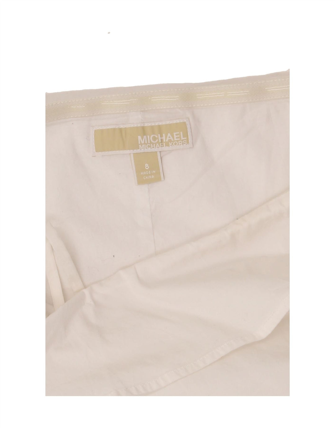 MICHAEL KORS Womens Off Shoulder Crop Top US 8 Medium White Cotton Vintage Michael Kors and Second-Hand Michael Kors from Messina Hembry 
