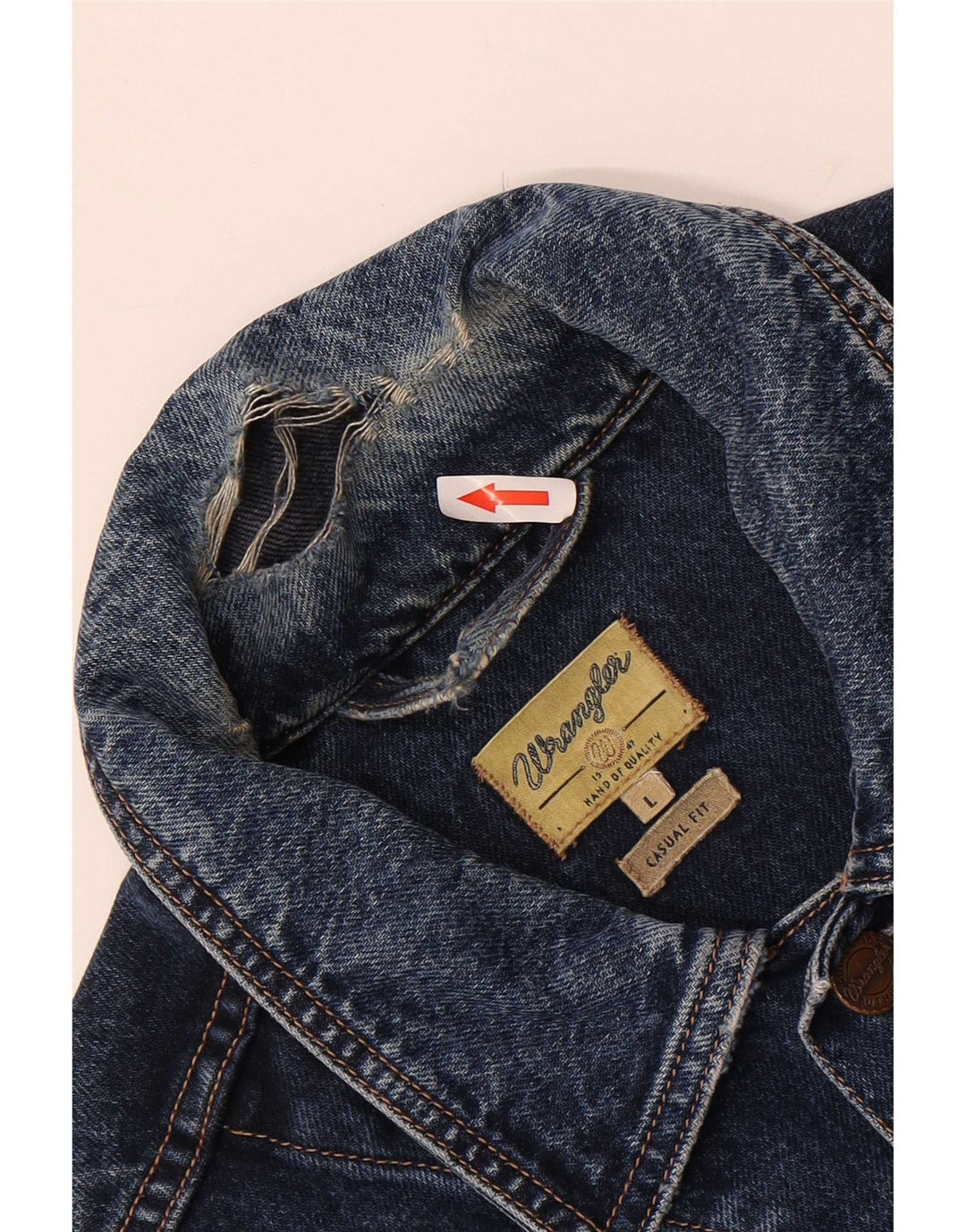 Giacca di jeans vestibilità casual da uomo Wrangler UK 40 grande blu