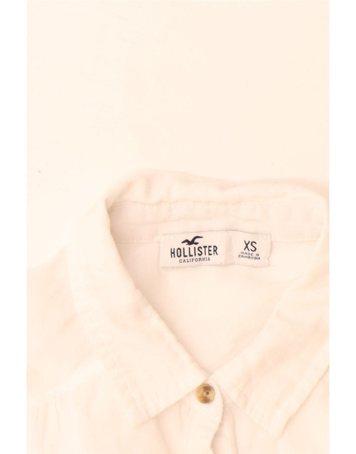 Camicia pullover da donna Hollister UK 6 XS cotone bianco