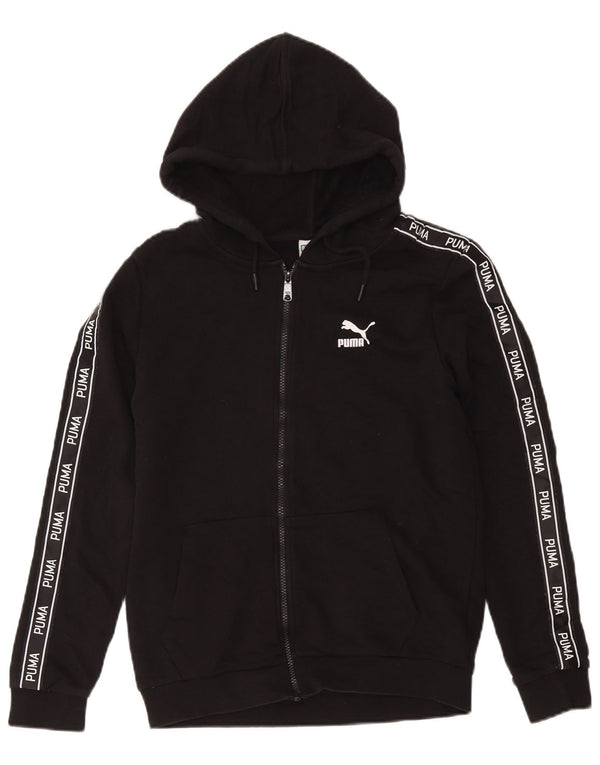 Felpa con cappuccio e zip grafica da donna Puma UK 10 piccola in cotone nero