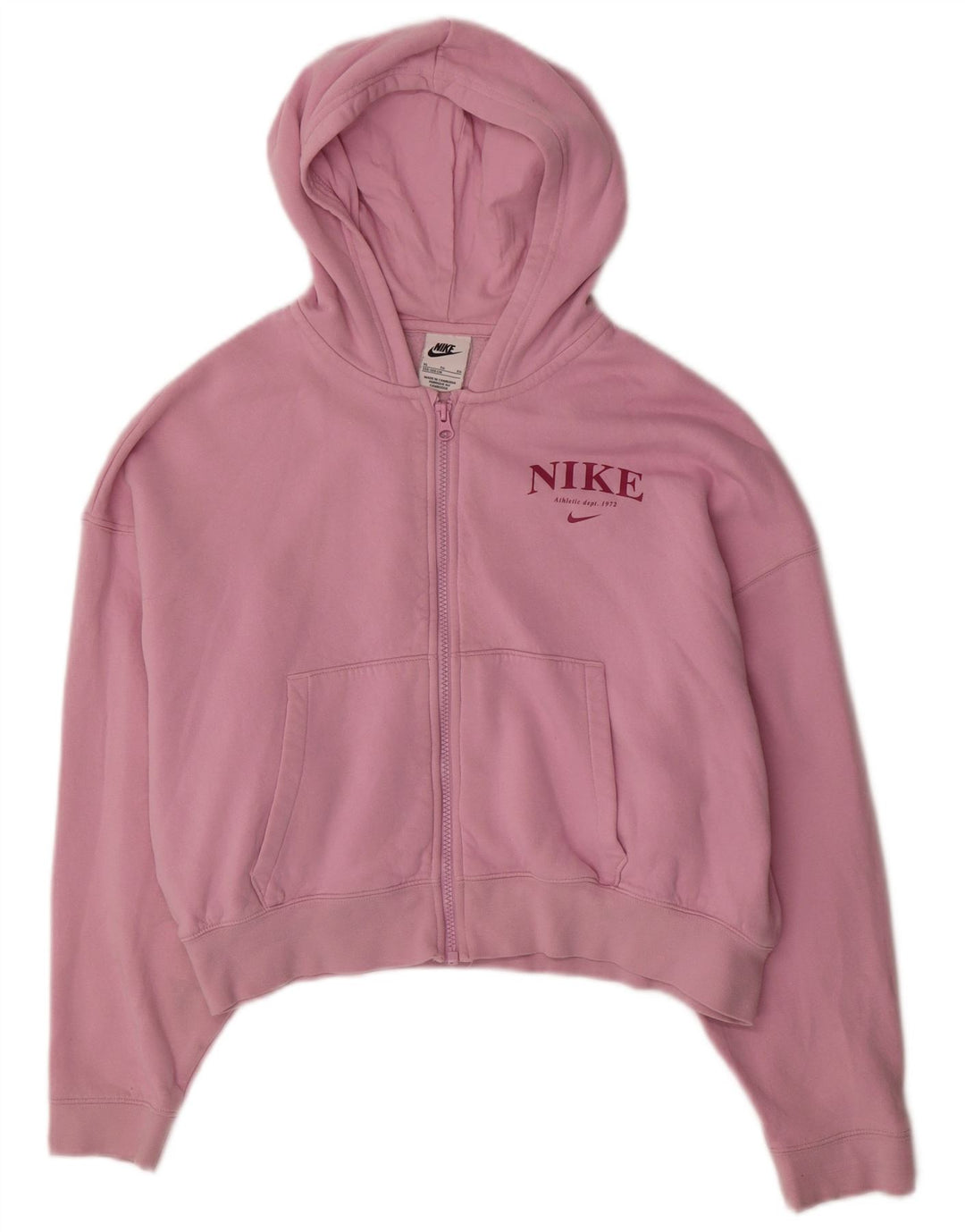 Maglione con cappuccio e zip grafica oversize NIKE per ragazze 13-14 anni XL Rosa