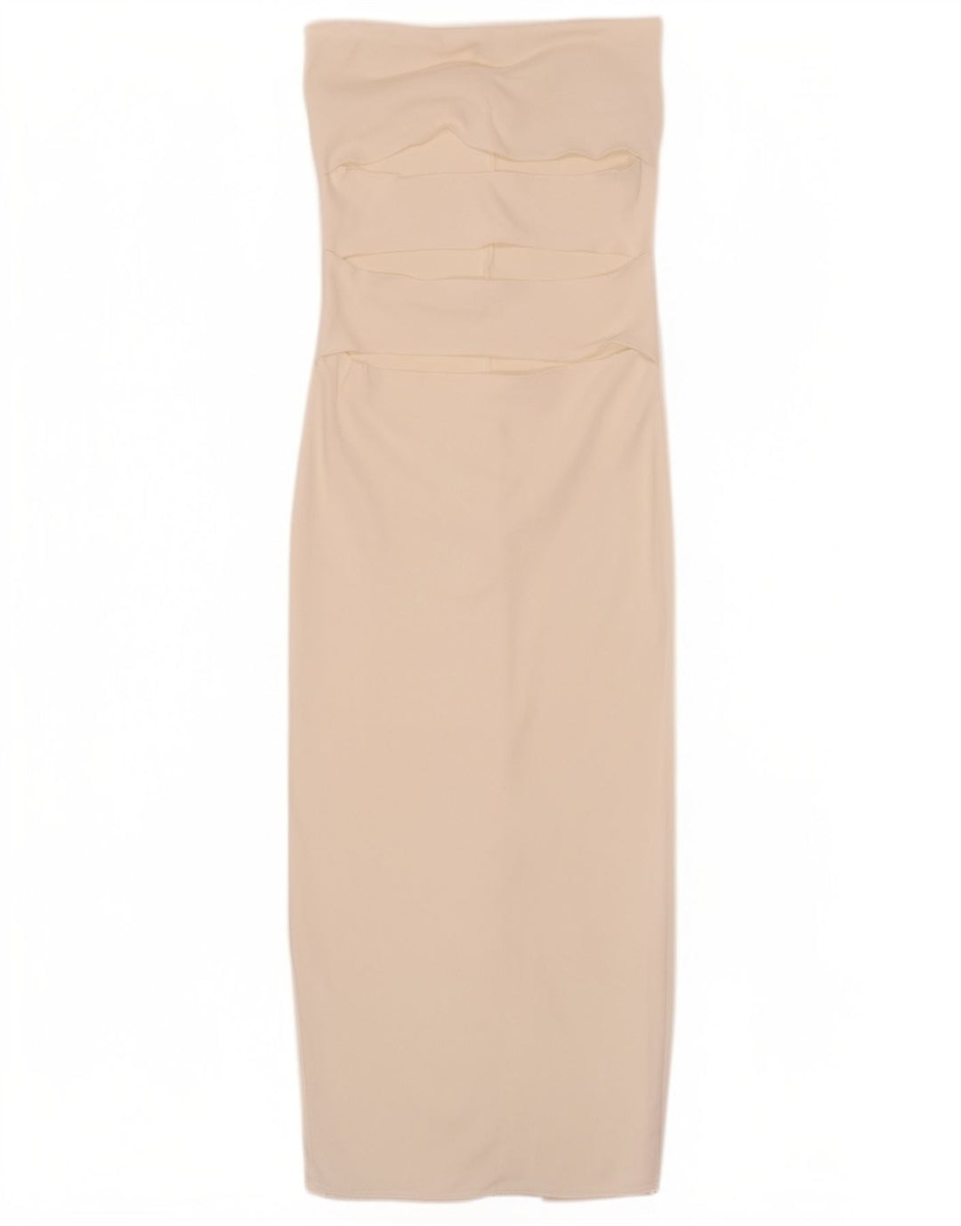 Abito senza spalline da donna Zara UK 14 Viscosa bianca media