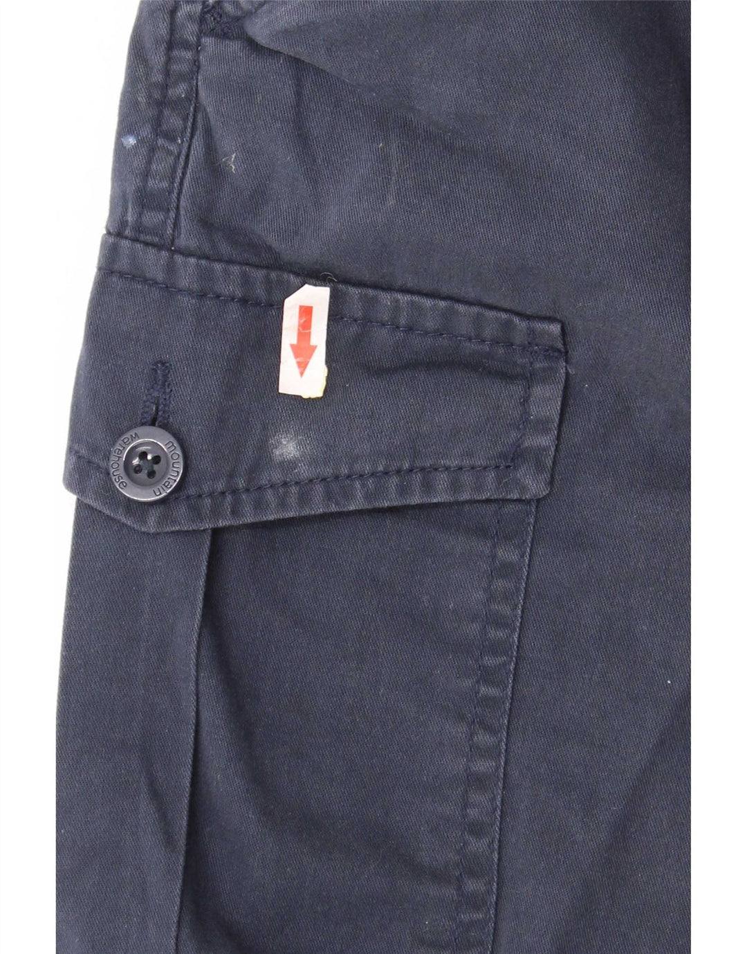 Pantaloncini cargo regolari da uomo Mountain Warehouse W36 Large in cotone blu navy