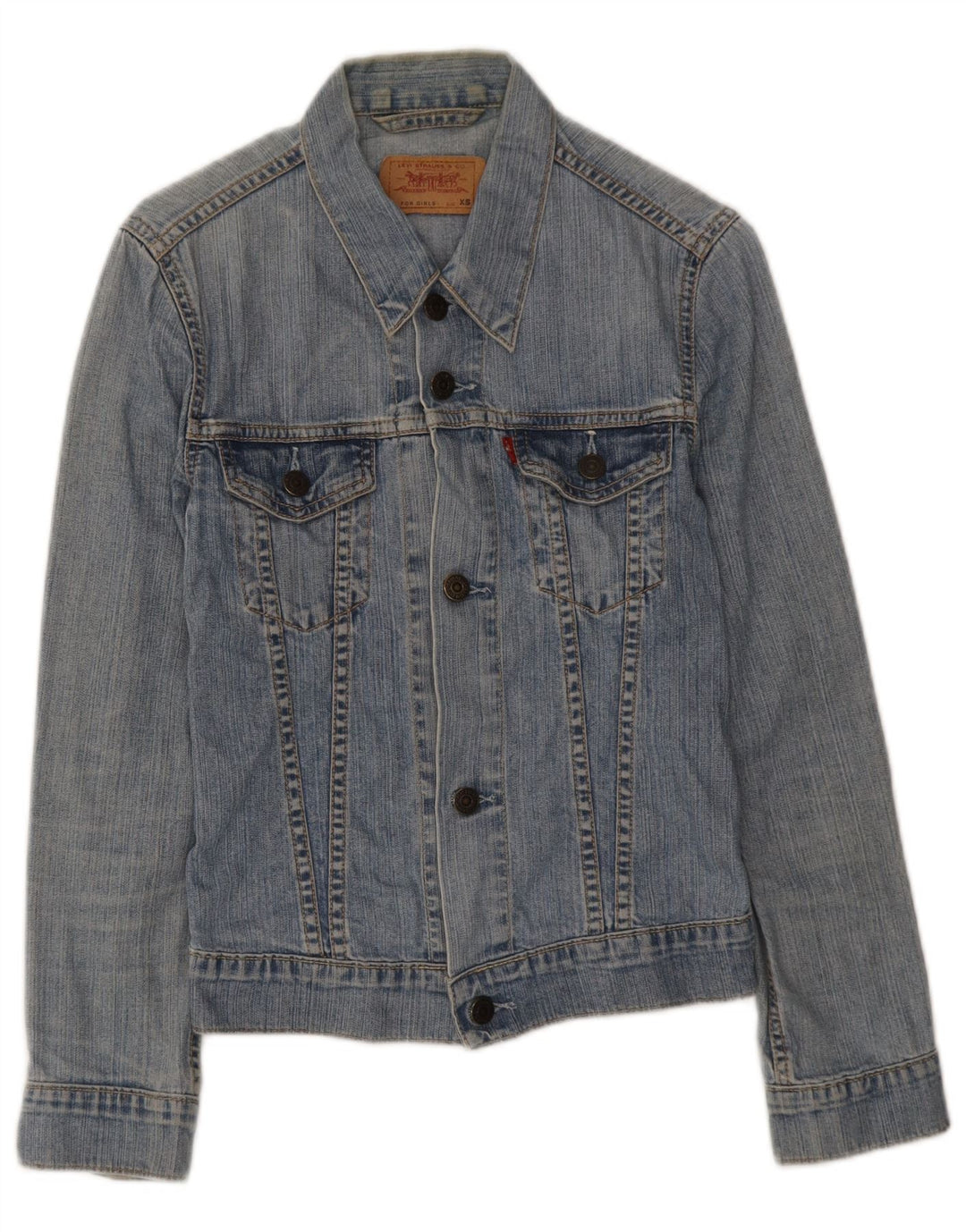 Giacca Jeans Bambina Levi's 7-8 Anni XS Cotone Blu
