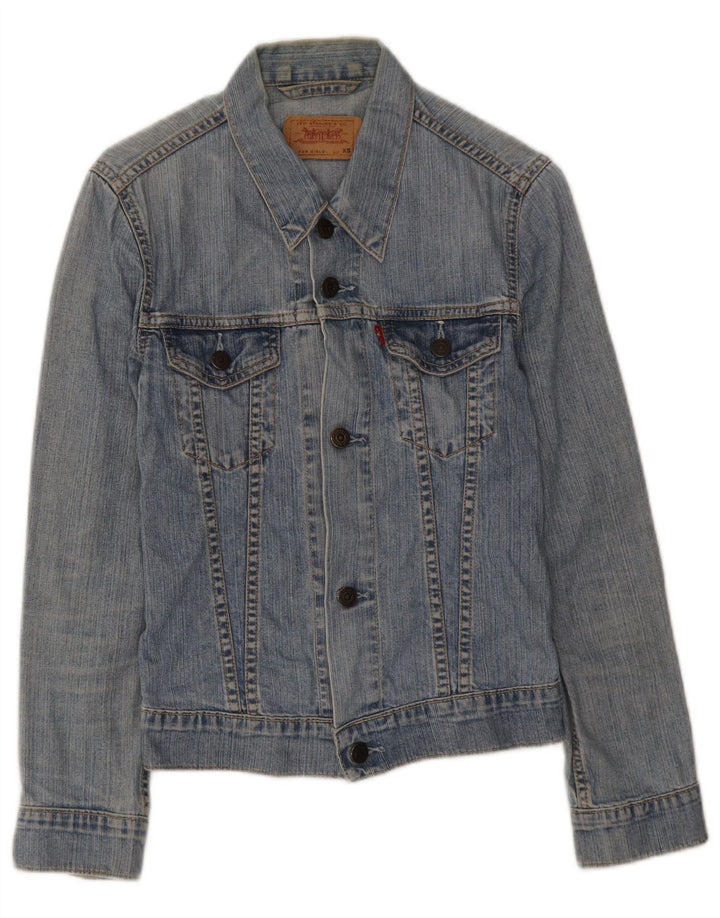 Giacca Jeans Bambina Levi's 7-8 Anni XS Cotone Blu
