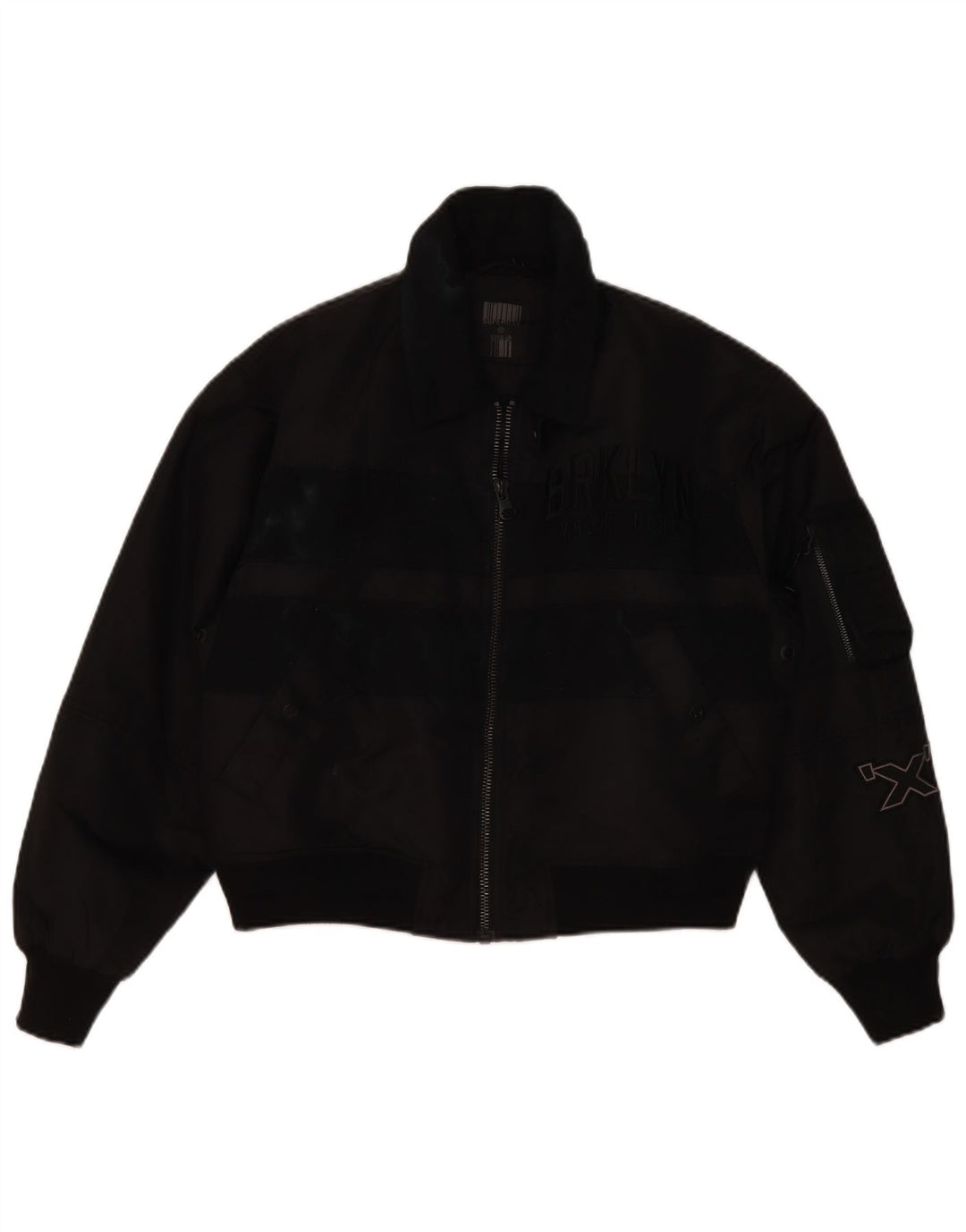 Giubbotto bomber oversize corto da donna Superdry UK 10 piccolo nero