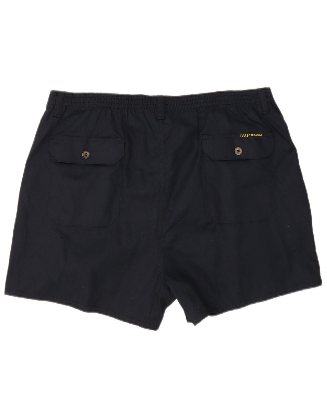 Pantaloncini chino con ancoraggio da uomo Crown W36 grandi in cotone blu navy
