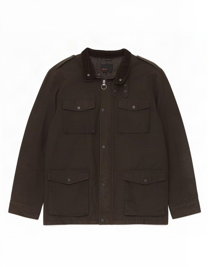 Giacca da uomo in cotone cerato Zara UK 44 2XL Marrone