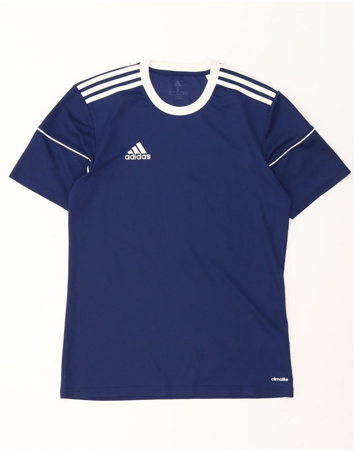 T-shirt Adidas Climalite da uomo Top piccola in poliestere blu navy