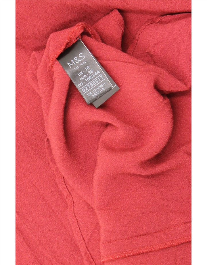Abito a trapezio senza maniche da donna Marks & Spencer UK 10 piccolo rosso in viscosa
