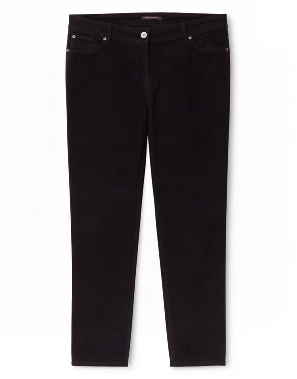 Pantaloni di velluto a coste affusolati da donna Marks & Spencer UK 18 XL W36 L27 Blu navy