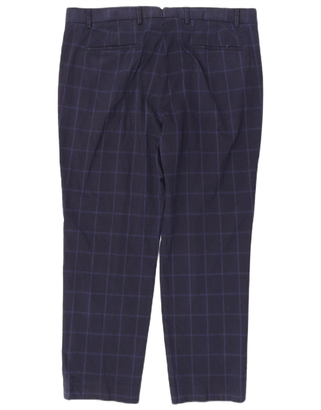 Pantaloni da abito vestibilità regolare Marks & Spencer da uomo W38 L29 blu navy a quadri