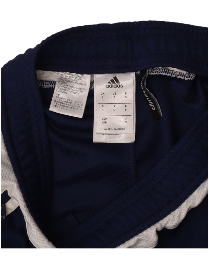 Pantaloni da tuta Adidas da uomo piccoli sportivi in poliestere blu navy