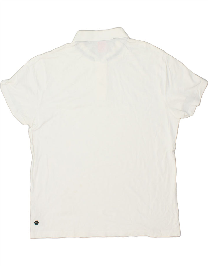 PUMA Mens Polo Shirt XL White Cotton Vintage Puma and Second-Hand Puma from Messina Hembry 