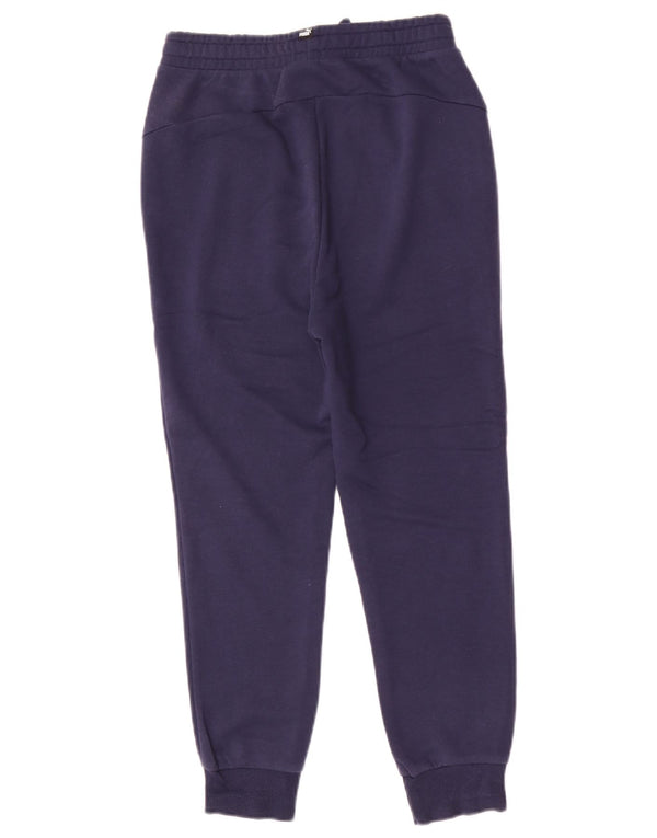 Pantaloni da tuta con grafica Puma da ragazzo, pantaloni da jogging, 11-12 anni, cotone blu navy