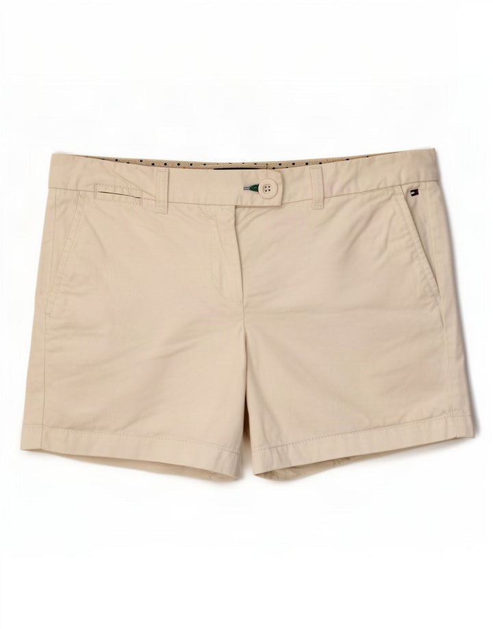 Pantaloncini chino da donna Tommy Hilfiger US 8 medi W32 cotone bianco