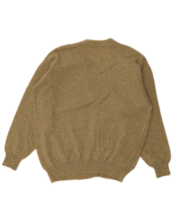Maglione cardigan da uomo vintage XL in lana verde