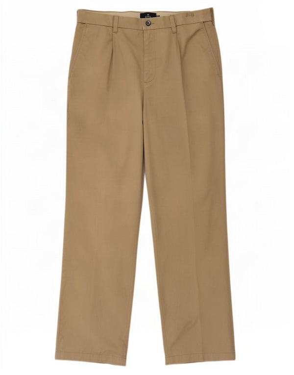 Pantaloni chino con pegging da uomo Marks & Spencer W34 L31 in cotone beige