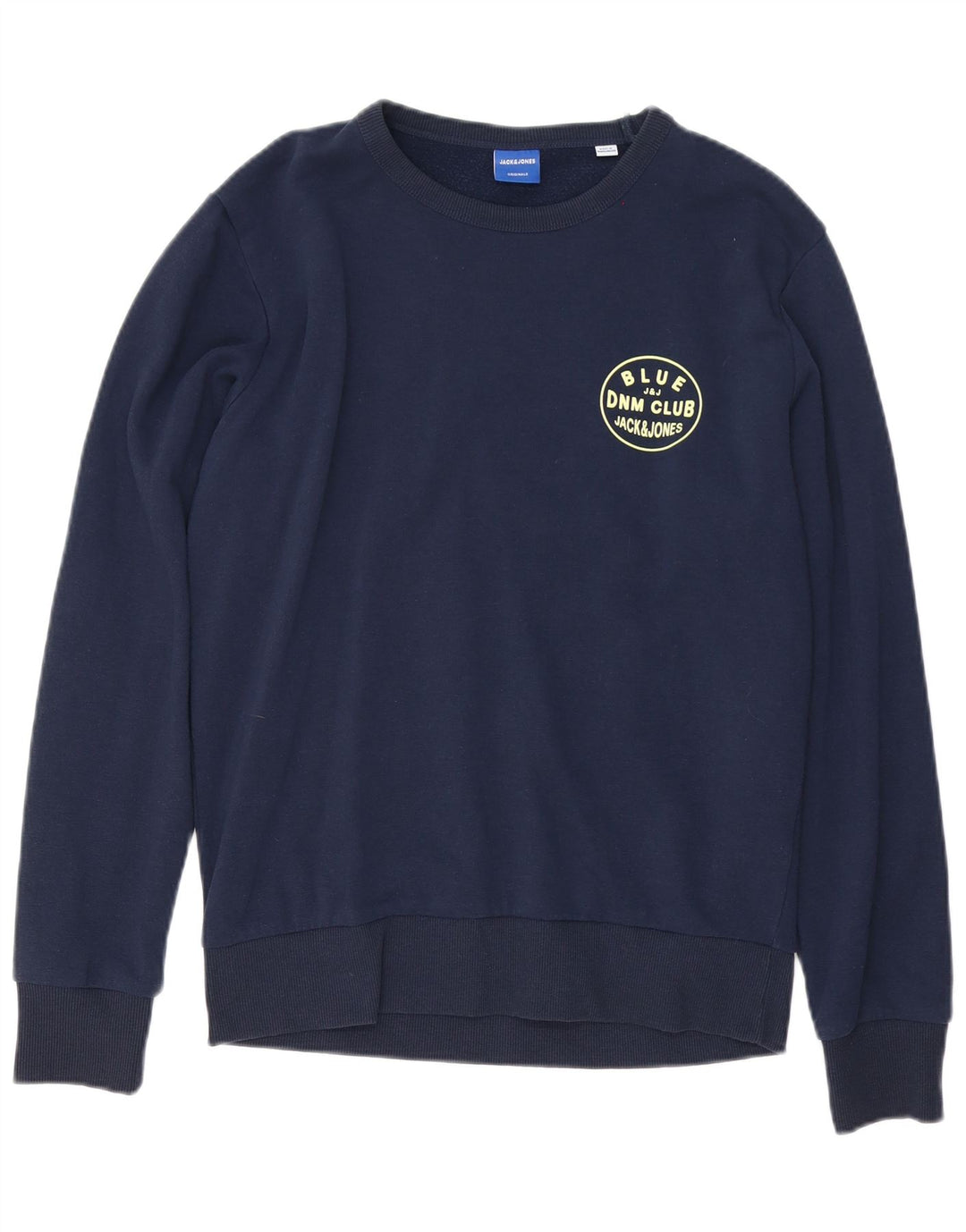 JACK & JONES Felpa da uomo Maglione piccolo blu navy in cotone