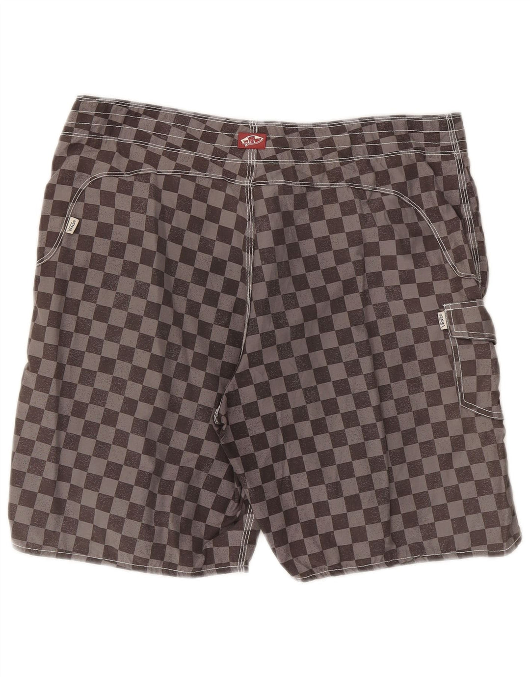 Pantaloncini da bagno da uomo Vans grandi grigi geometrici