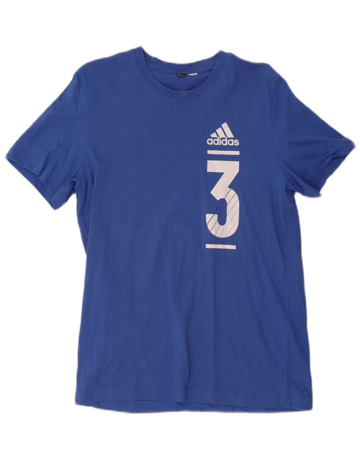 Maglietta grafica da uomo Adidas Top blu medio