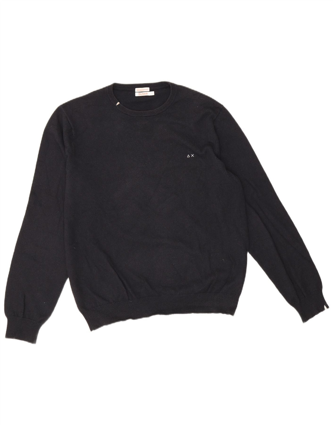 Maglione maglione girocollo da uomo Sun68 grande cotone nero